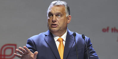 Viktor Orban, Ministerpräsident von Ungarn, spricht während einer Pressekonferenz nach einem Treffen der Regierungschefs der Visegrad-Staaten. Foto: Czarek Sokolowski/AP/dpa