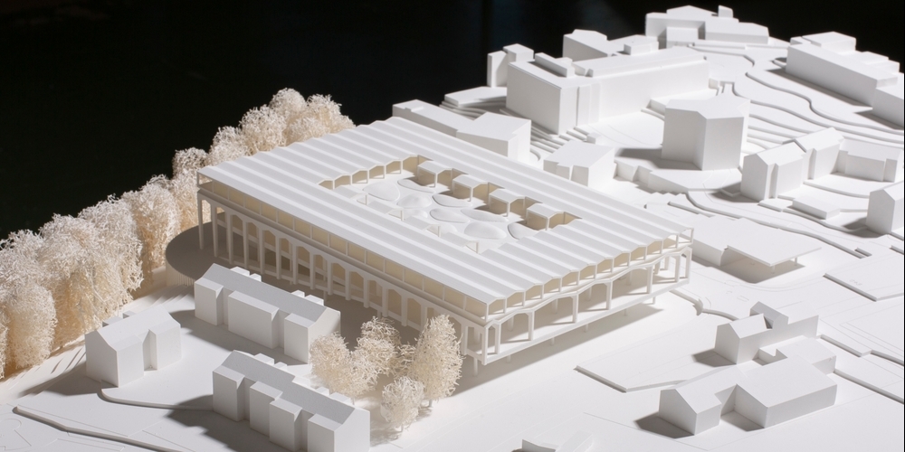 Modell des neuen Busdepots