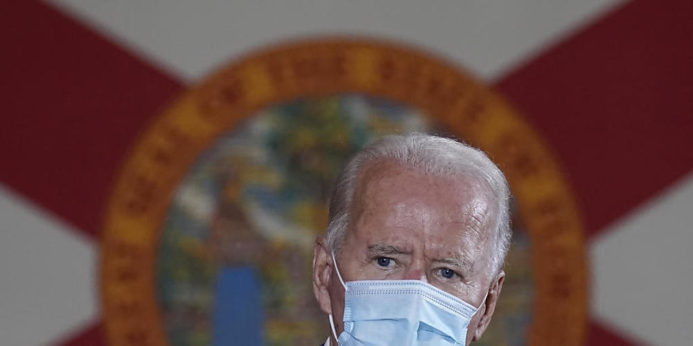 Joe Biden, Präsidentschaftskandidat der Demokraten, spricht bei einem Wahlkampftermin. Foto: Carolyn Kaster/AP/dpa