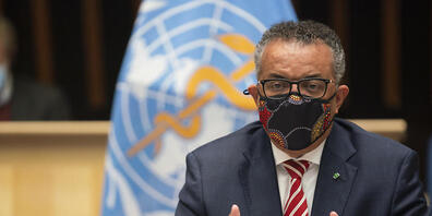 HANDOUT - WHO-Generaldirektor Tedros Adhanom Ghebreyesus. Foto: Christopher Black/WHO/AP/dpa - ACHTUNG: Nur zur redaktionellen Verwendung im Zusammenhang mit der aktuellen Berichterstattung und nur mit vollständiger Nennung des vorstehenden Credits