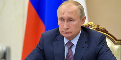 Wladimir Putin, Präsident von Russland, führt den Vorsitz einer Sicherheitsratssitzung per Videokonferenz. Foto: Alexei Druzhinin/Pool Sputnik Kremlin/AP/dpa