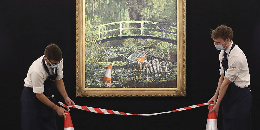 Ein "Banksy-Monet" ist in London für umgerechnet 9 Millionen Franken versteigert worden. (Archivbild)