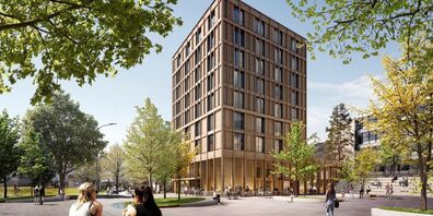 «Vitus» vom Rheintaler Architekturbüro Carlos Martinez Architekten AG hat den Projektwettbewerb der NTB Studienstiftung gewonnen und soll nun realisiert werden (Bild: zVg)