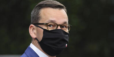Mateusz Morawiecki, Ministerpräsident von Polen, bei einem Sondergipfel in Brüssel. Foto: Olivier Matthys/AP Pool/dpa