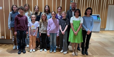 Die glücklichen St.Galler Gewinner mit Stephan Weber, Leiter Vertrieb