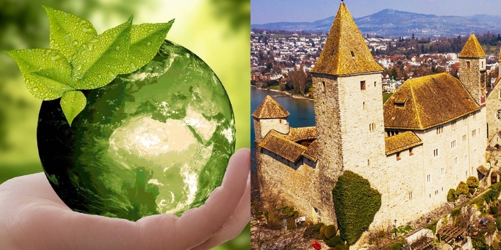 Die Stimmbevölkerung befand über das städtische Klimaziel 2050 und den Investitionsbeitrag fürs Rapperswiler Schloss (r.). In beiden Fällen resultierte ein Ja.