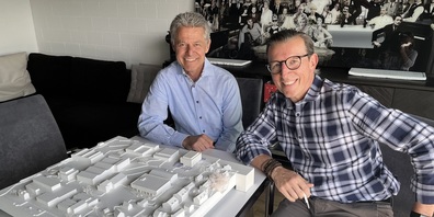Die Investoren Christian Collenberg (links) und Marcel Wieduwilt im Gespräch mit Zürioberland24.