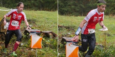 OL Regio Wil Nachwuchsathleten Lisa Hubmann und Joschi Schmid starteten erfolgreich am Youth Meeting. (Foto: Swiss Orienteering)