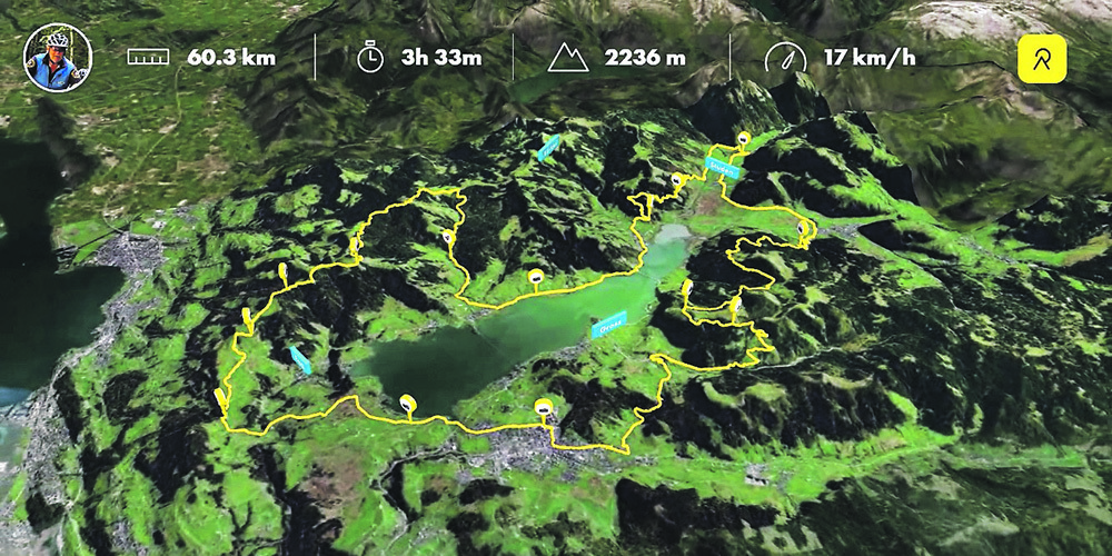 Die Strecke der Panorama Bike Challenge. (Screenshot: Markus Brändle)