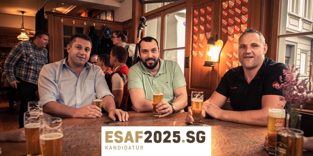 Die starken Botschafter für die Kandidatur in St. Gallen: (v.l.n.r) Jörg Abderhalden, Daniel Bösch und Arnold Forrer.