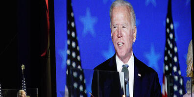 Joe Biden spricht zu seinen Anhängern in Wilmington. Foto: Andrew Harnik/AP/dpa