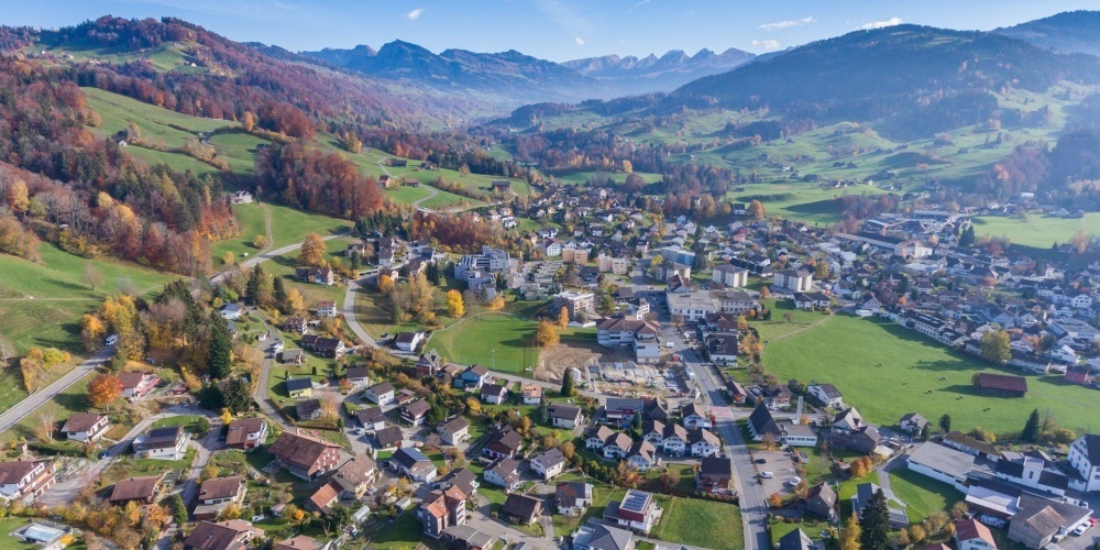 Luftaufnahme Ebnat-Kappel Herbst