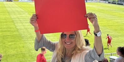 Barbara Dillier am 24. Mai 2025 im Stadion Grünfeld.
