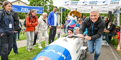 Das Bobanschieben war ein beliebter Posten.