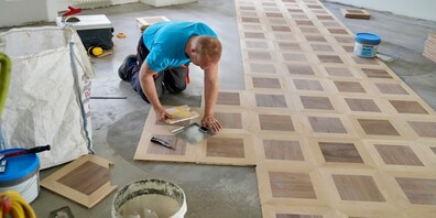 Das neue Tafelparkett ist bereits gut erkennbar