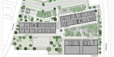 Auf einer Landreserve an der südöstlichen Ecke des Empa-Eawag-Areals in Dübendorf wird ein Schulprovisorium für 650 Schülerinnen und Schüler als Filiale der Kantonsschule Stadelhofen geplant und realisiert. 