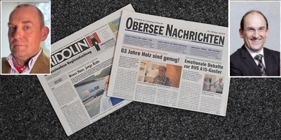 Der neue ON- und Fridolin-Verleger Wenkebach (links) klagt gegen Treuhänder Jörg Lutz 