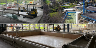 Beim Rückbau der Schwimmanlage Fohrbach wurden bis Mitte Mai rund 718 Tonnen Material fachgerecht entsorgt.