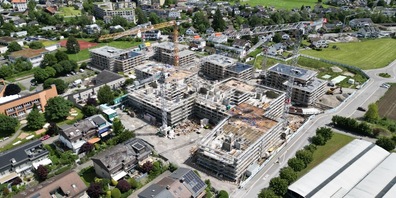 Baustelle Pflegezentrum Schachen. Kalenderwoche 23 vom 2. Juni 2025.