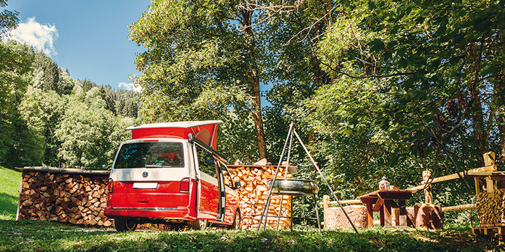 Ein attraktives Angebot, Campen auf dem Bauernhof.