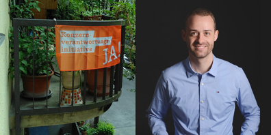 Der Jungfreisinnige Thierry Gasser (r.) sieht im Gegenvorschlag zur Initiative einen besseren Weg mit klaren Vorgaben.