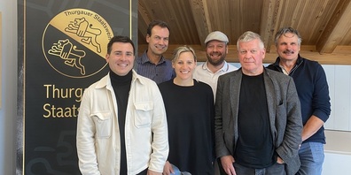 Die Expertenjury (v.l.n.r.): Giuseppe Lo Vasco, Michael Fuchs, Susi Steiger-Wehrli,  Jonas Ettlin, Thomas Vaterlaus, Hansruedi Adank.