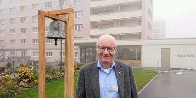 Max Nadig, Präsident der Stiftung Altersbetreuung Herisau, lädt ein zum Rundgang durch den Tanneck-Neubau.