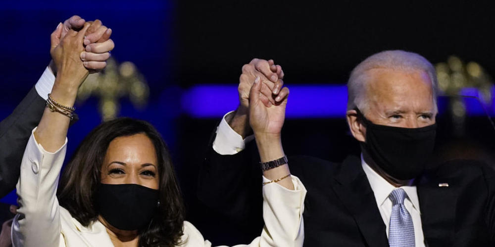 Die künftige US-Vizepräsidentin Kamala Harris hat an ihrer Rede an die Nation am Samstagabend (Ortszeit) von einem denkwürdigen Tag für die Vereinigten Staaten gesprochen.