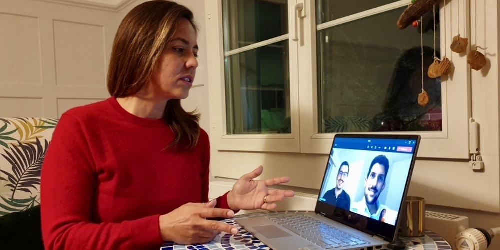 Diskutieren und zusammenarbeiten kann man auch online. Bianca Brunner, Silas Trachsel und Andreas Bisig organisieren eine Online-Bürgerversammlung.