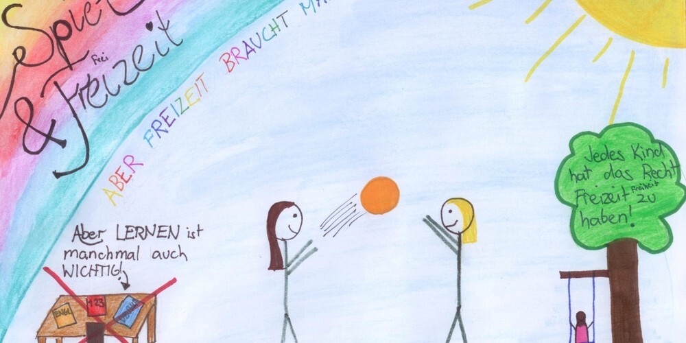Beim Malwettbewerb konnten die Kinder auch ihre Meinung ausdrücken (Bild: pd)