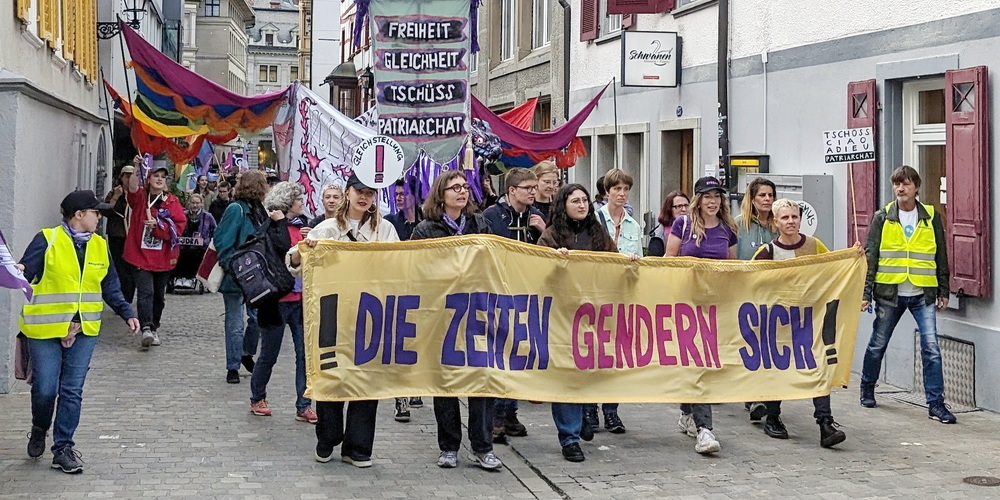 Unter dem Motto «Solange … gehe ich am 14. Juni auf die Strasse!» macht der Streik die Dringlichkeit politischer Veränderung sichtbar