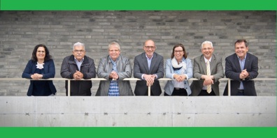 Der amtierende Schulrat v. l.: Ruth Lehner, Alex Harder, Brigitte Ziegler, Linus Balzan, Inge Wüthrich, Urs Blaser und Andreas Strübi. (Foto: schulegossau.ch)