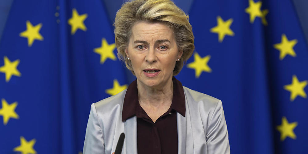 Ursula von der Leyen (CDU), Präsidentin der Europäischen Kommission. Foto: Olivier Matthys/AP Pool/dpa