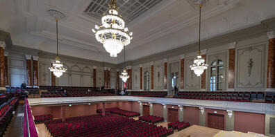 Im frisch sanierten Musiksaal des Basler Stadtcasinos werden 15 Zuhörende mit Maske Platz nehmen können.