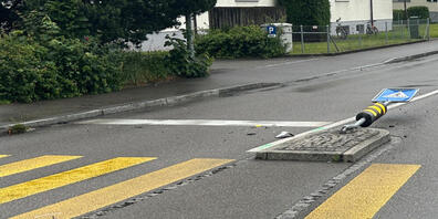 Am Samstagabend verunfallte eine betrunkene Autolenkerin in Rickenbach bei Wil TG.