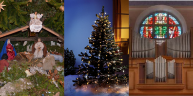 Krippe, Weihnachtsbaum (Symbole), Kirche St. Kilian