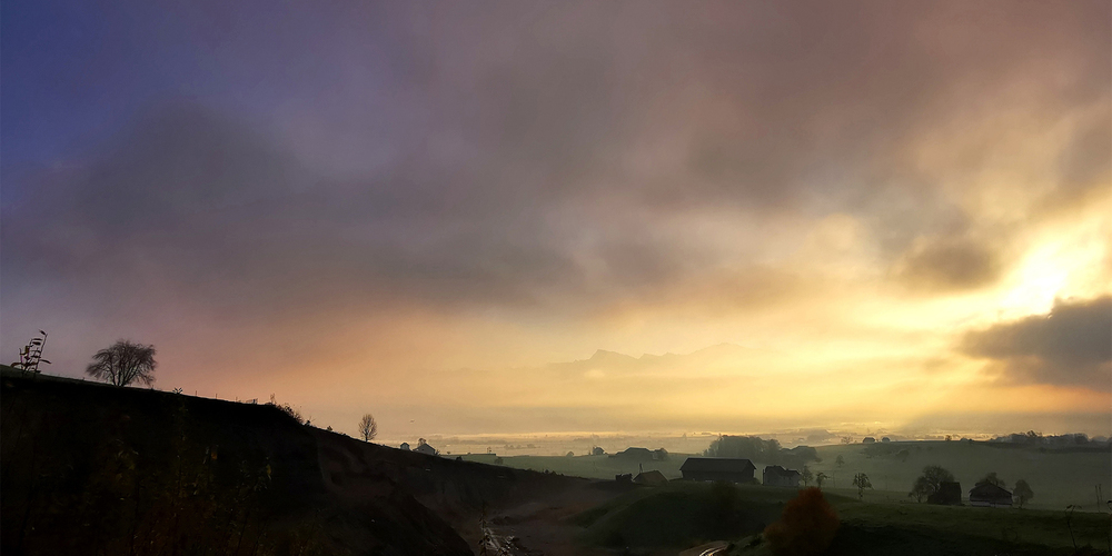 Nebel über der Linthebene. Foto: Franz Feldmann
