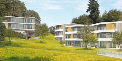 Geplant sind zwei Mehrfamilienhäuser mit vieleckigem Umriss. Nun wird das Bundesgericht darüber entscheiden.