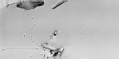 Die abgestürzte Dakota am 23. November 1946 auf dem Gauligletscher: Die grössten Teile des Wracks dürften in den nächsten Jahren wieder an der Oberfläche erscheinen.