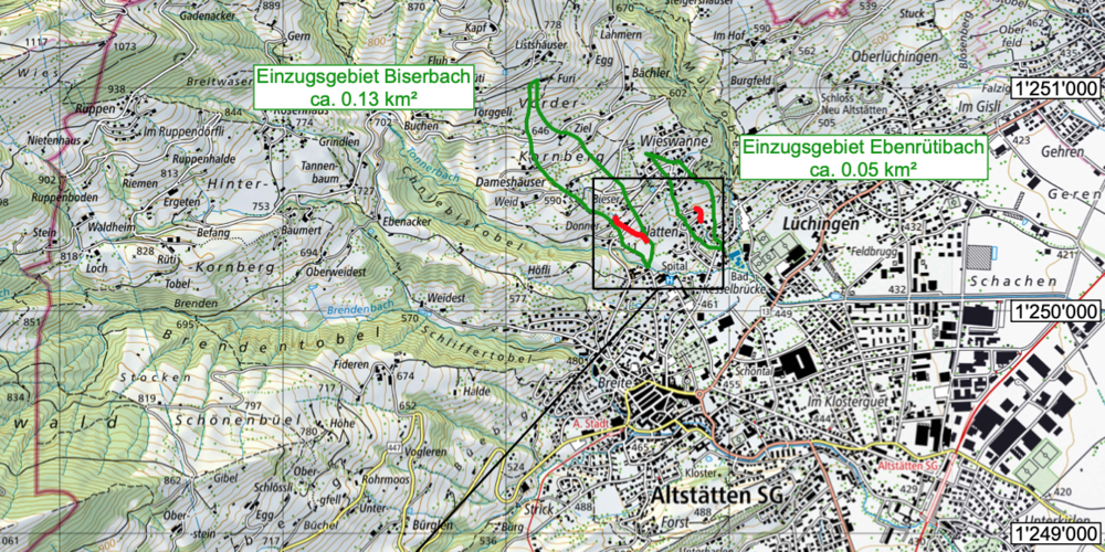 Die Pläne zum Hochwasserschutzprojekt können auf der Website der Stadt Altstätten eingesehen werden (Bild: pd)