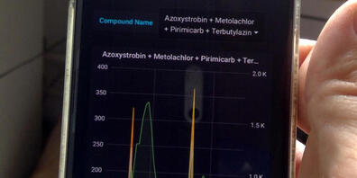 Die Messdaten des MS2field können die Forschenden nahezu in Echtzeit auf ihrem Smartphone abrufen.