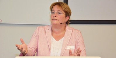 Magdalena Martullo-Blocher bei ihrem Besuch im August in Pfäffikon.