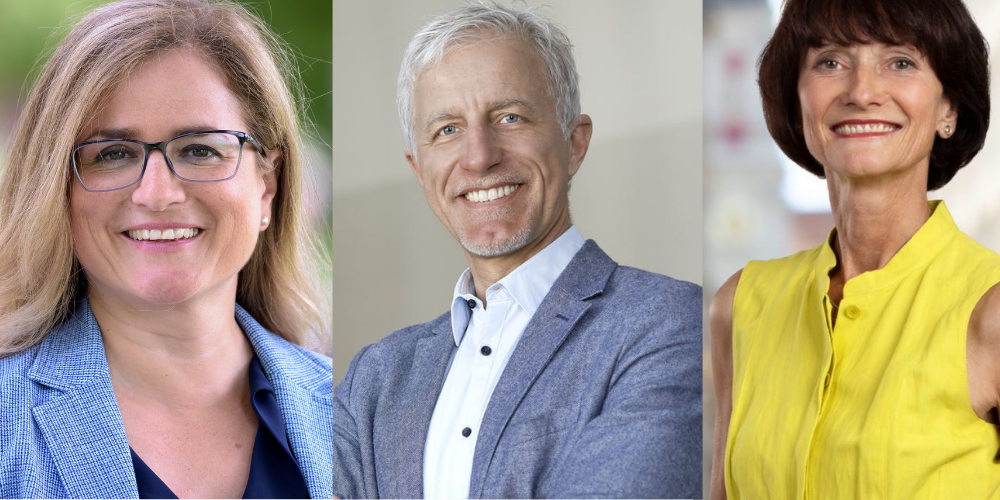 Maria Pappa (SP), Mathias Gabathuler (FDP) und Trudy Cozzio (CVP).