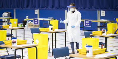 Eine Teststelle in Schottland. Foto: Jane Barlow/PA Wire/dpa