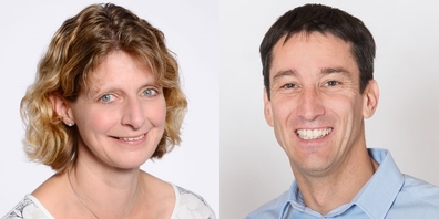 Jolanda Couchet (l.) ist neue Schmerkner Gemeinderätin, Reto Gubelmann (r.) neuer Eschenbacher Schulpräsident.