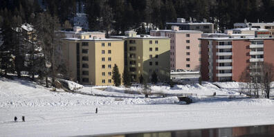 Mietwohnungen in Wohnblöcken in St. Moritz.