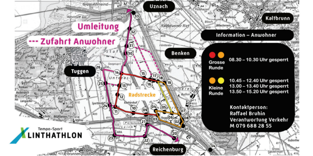Umleitung am Sonntag, 22. Juni 2025. Diese Karte finden Sie auch unter dem Link am Ende des Artikels.