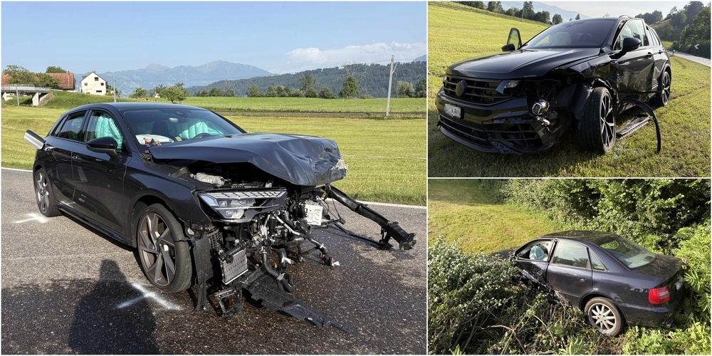An den Autos entstand hoher Sachschaden. 