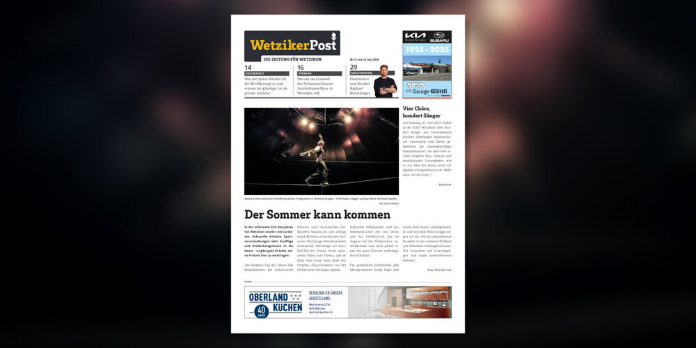 Die Wetziker Post Nr. 11 vom 13. Juni 2025