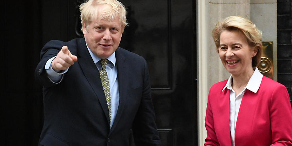 ARCHIV - Boris Johnson und Ursula von der Leyen wollen verhandeln (Archiv). Foto: Stefan Rousseau/PA Wire/dpa